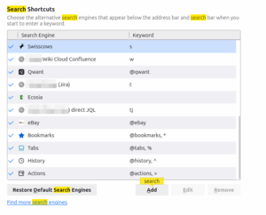 Firefox custom search